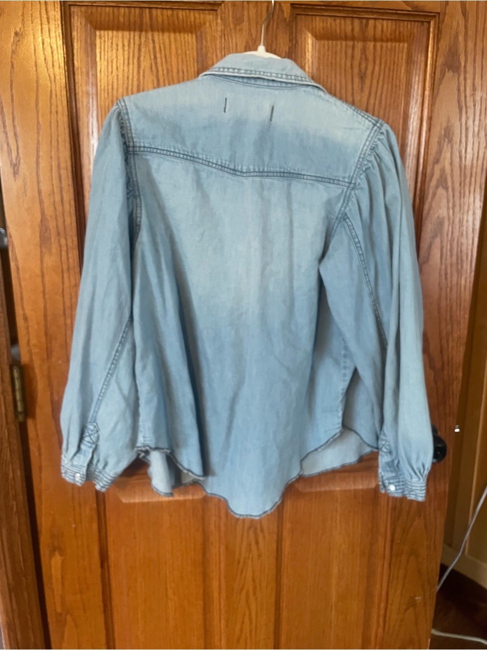 We The Free Light Wash Denim Jacket - Pale Blue